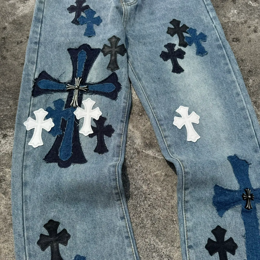 P290 Style number: H637 Chrome hearts Versatile recommendation: must-have jeans for all seasons Color: blue Size: 28, 30, 32, 34, 36 (s-xxl)